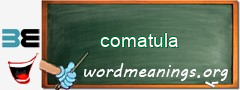 WordMeaning blackboard for comatula